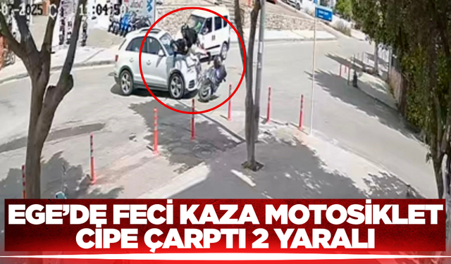 Bodrum’da Trafik Kazası: Motosiklet ve Cip Çarpıştı, 2 Kişi Yaralandı