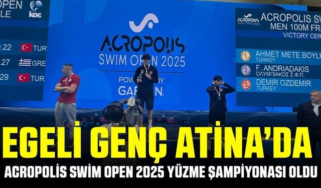 Egeli gençten Türkiye yüzme tarihine altın harflerle yazılan derece