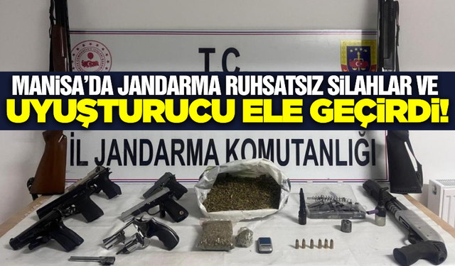 Manisa'da jandarma ekiplerinden şüpheli eve şok baskın!
