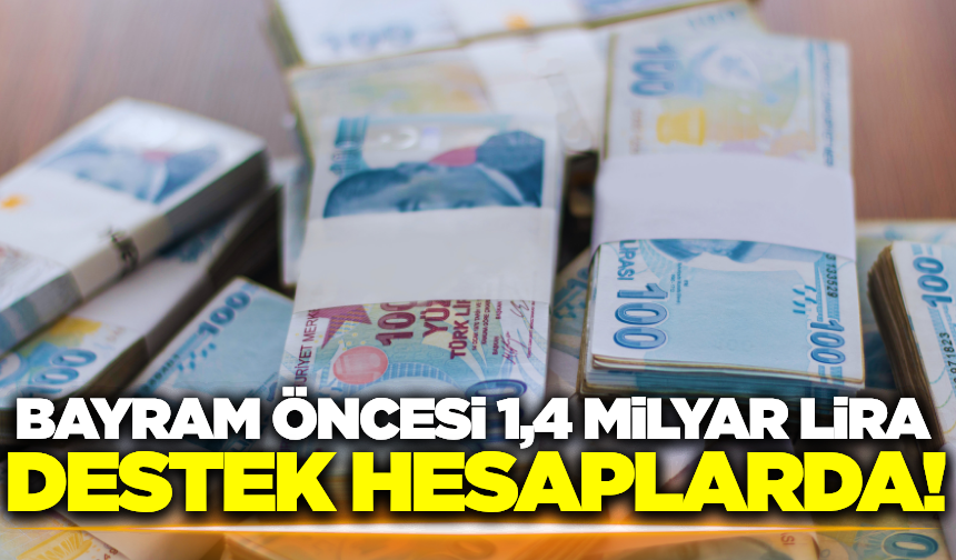 İhtiyaç sahiplerine müjde: 1,4 milyar lira destek hesaplarda!