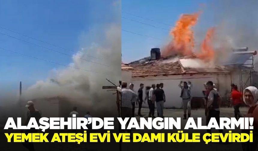 Alaşehir'de korkutan yangın