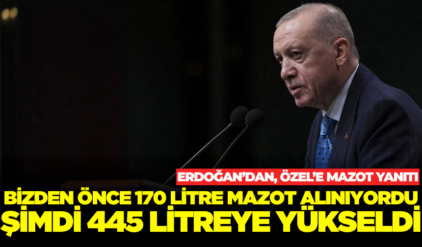 Cumhurbaşkanı Erdoğan, CHP liderine cevap verdi
