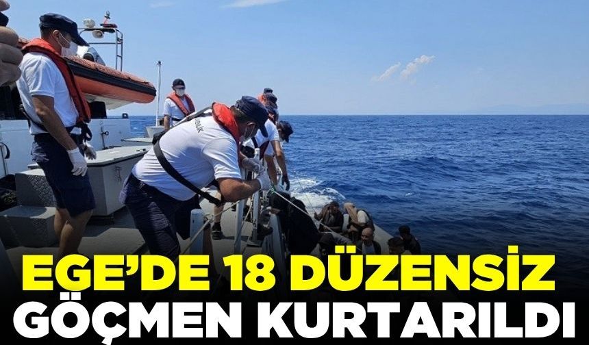 Ege'de çok sayıda düzensiz göçmen kurtarıldı