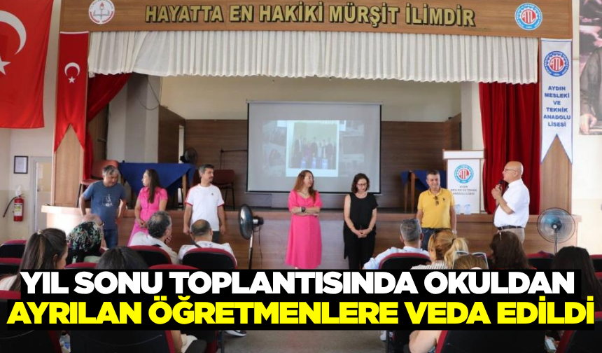 Aydın'da okuldan ayrılan öğretmenlere plaket verildi!