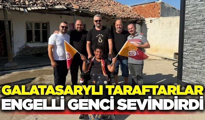 Salihli Galatasaraylı Taraftarlar Derneği'nden engelli gence anlamlı hediye