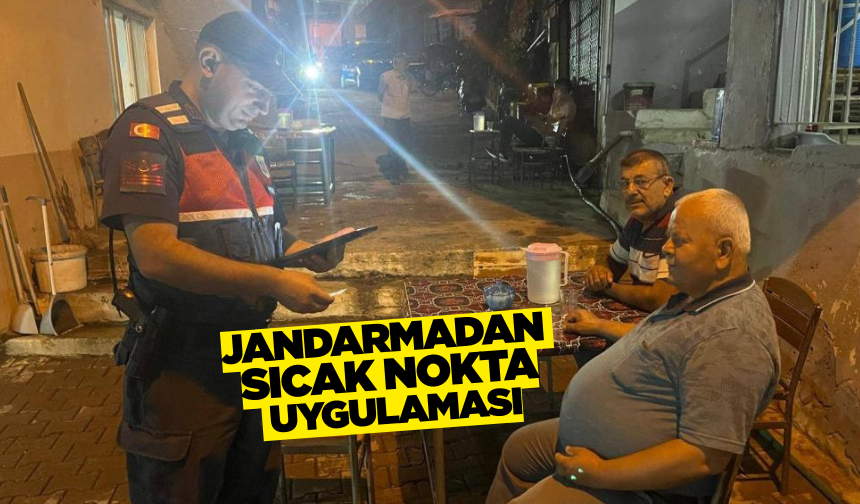 Aydın'da jandarma sıcak nokta uygulaması gerçekleştirdi