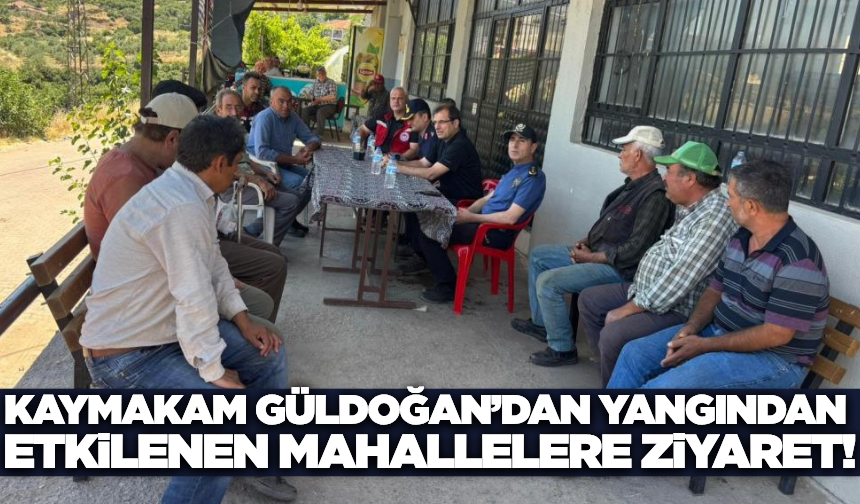 Kaymakam Güldoğan, yangından etkilenen mahalleleri ziyaret etti