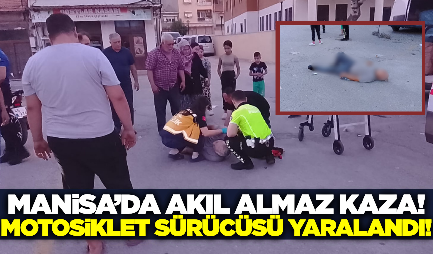 Kırkağaç'ta Pazarcı Şemsiyesi Motosikletlinin Üzerine Devrildi: 1 Yaralı