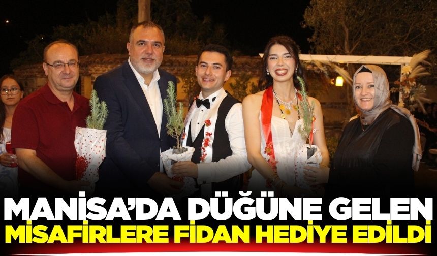 Akhisar'da Örnek Düğün: İrem ve Orkun Çiftinden Fidanlı Gelecek Sözü