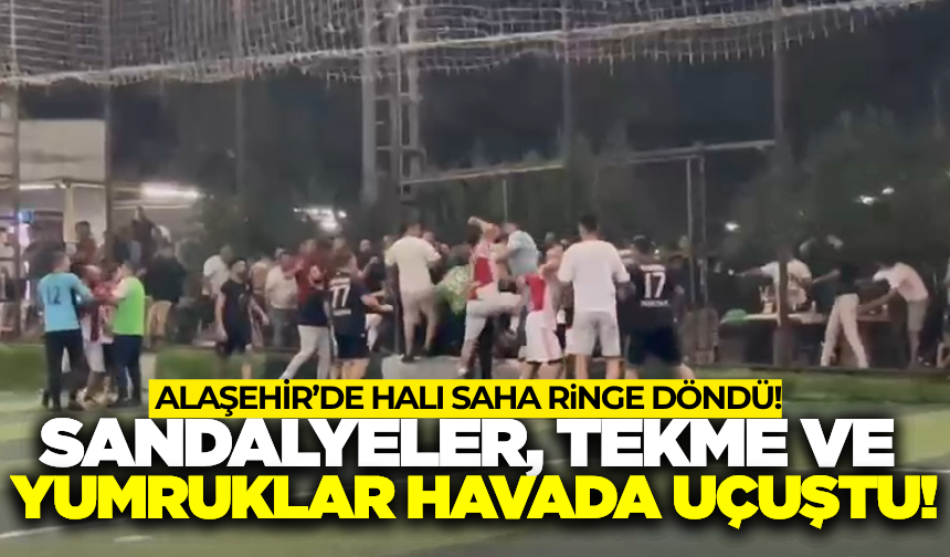 Alaşehir'de final maçında taraftarlar birbirine girdi!