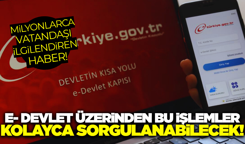 E-Devlet'te 4 yeni hizmetle hayatınız kolaylaşacak!