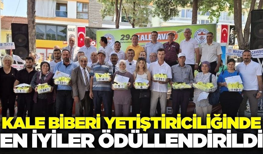 Denizli'de en iyi Kale biberi yetiştiriciler ödüllendirildi