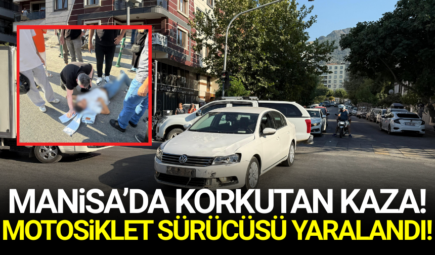 Manisa'da otomobil ile motosiklet çarpıştı: 1 yaralı