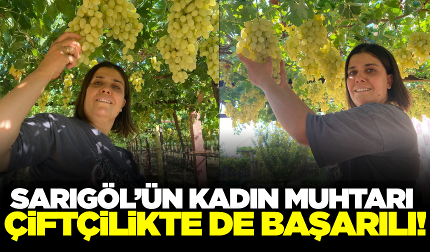 Sarıgöl'ün kadın muhtarı işini ve bağcılığı bir arada yürütüyor