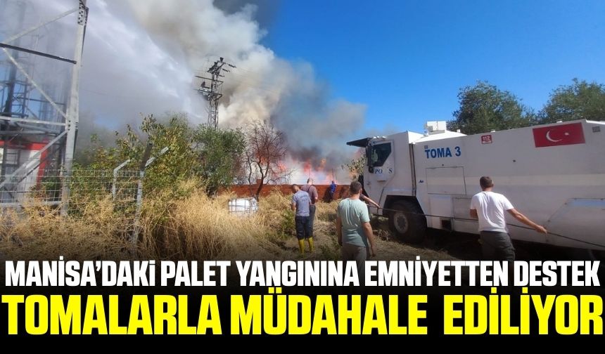 Manisa'daki yangına tomalar da müdahale ediyor