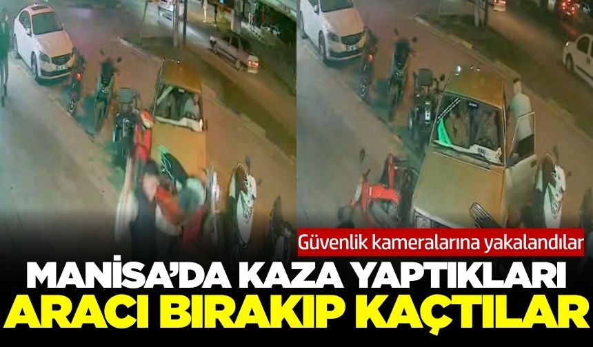 Alaşehir'de trajikomik olay! Aracı bırakıp kaçtılar