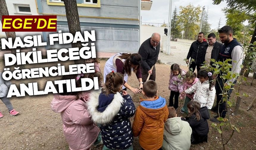 Ege'de miniklere fidan dikimi anlatıldı!