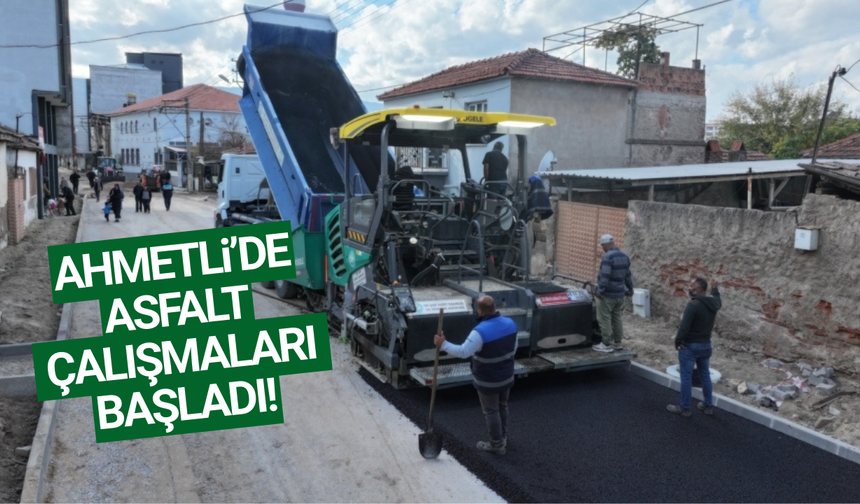 Ahmetli'de yol çalışmaları başladı!