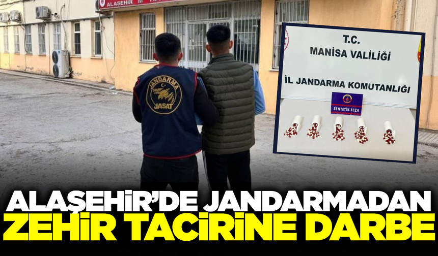Alaşehir'de jandarma 290 adet uyuşturucu hap ele geçirdi