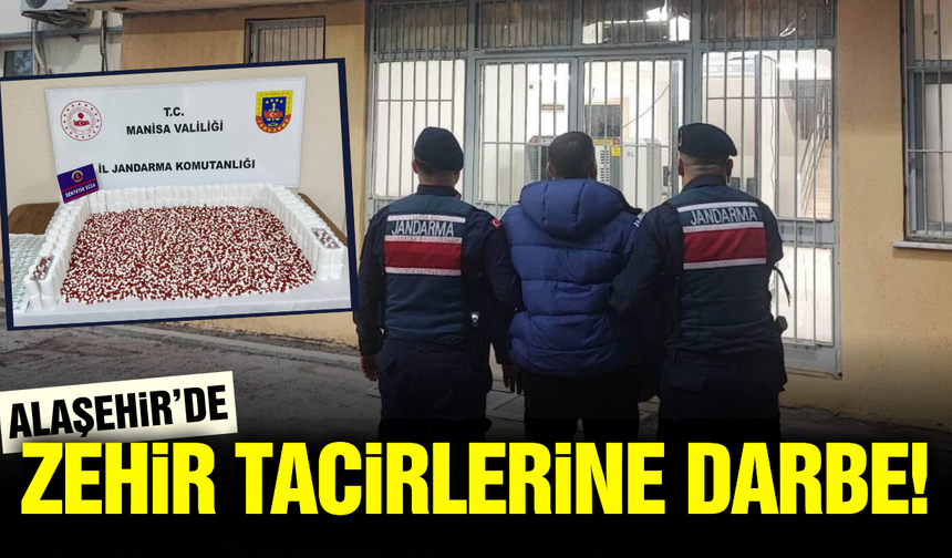Alaşehir'de jandarma 9 bini aşkın sentetik hap ele geçirdi!