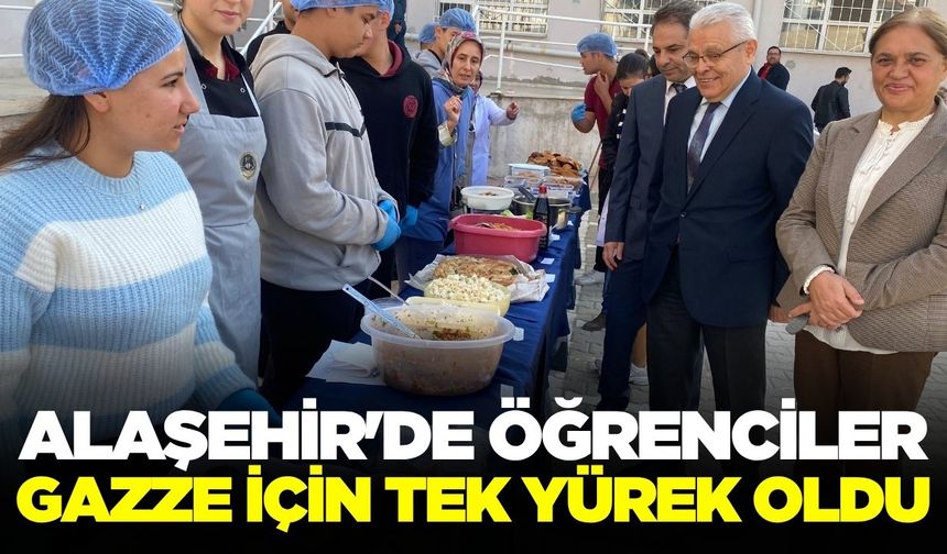Alaşehirli öğrencilerden Gazze’ye anlamlı destek