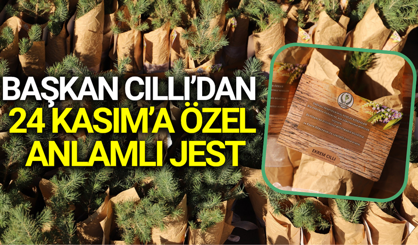 Saruhanlı 750 öğretmene çam fidanı hediyesi!