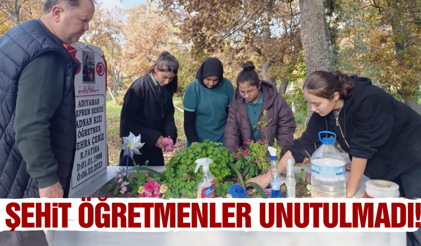 Gördesli öğrencilerden, şehit öğretmenlere vefa!