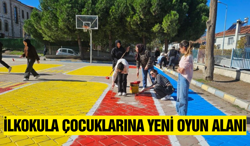 Gazievrenos İlkokulu öğrencileri için neşeli bahçe