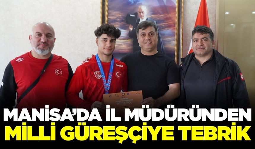 Manisa Gençlik ve Spor İl Müdürü'nden genç sporcuya tebrik