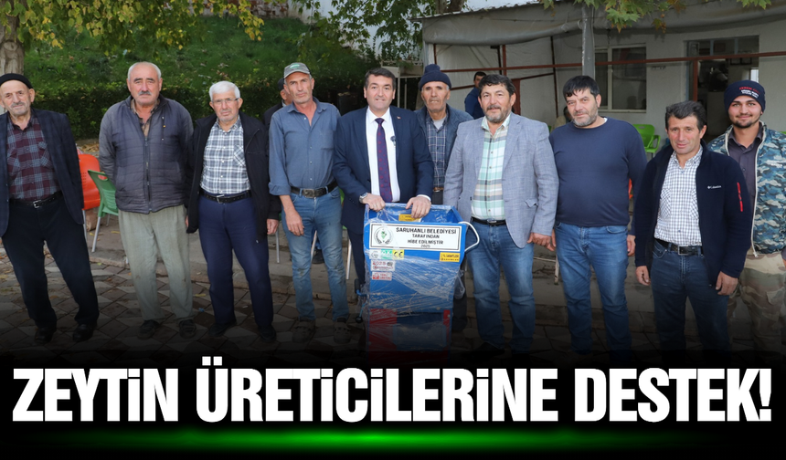Manisa'da belediyeden zeytin üreticilerine destek!