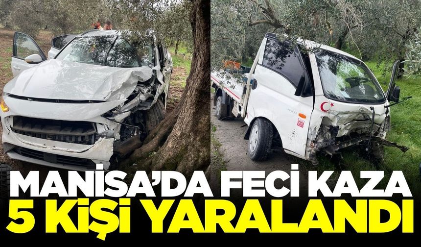 Manisa'daki kazada 5 kişi yaralandı