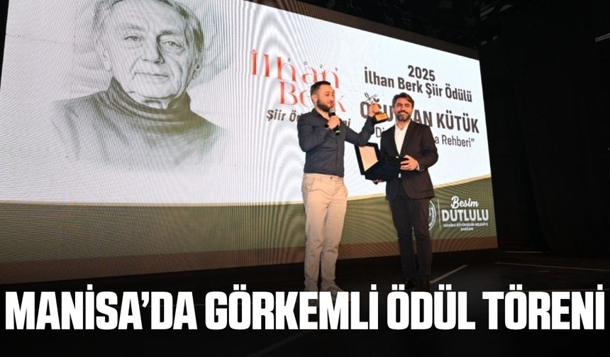 Manisa'nın prestijli ödülü sahibini buldu