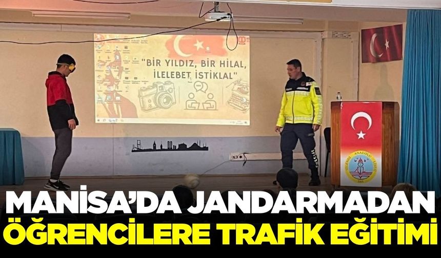 Manisa'da öğrencilere trafik kuralları anlatıldı