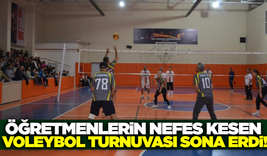 Selendi'de öğretmenlerin voleybol turnuvası sona erdi