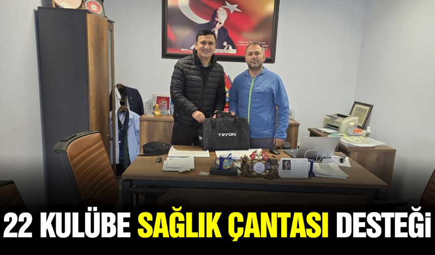 Salihli'de amatör kulüplere sağlık çantası desteği