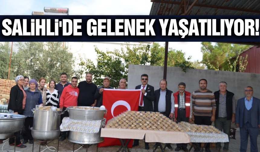 Salihli'de geleneksel hayır yemeğine yoğun ilgi!