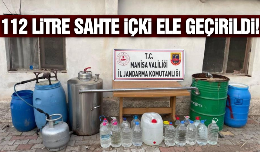 Salihli'de jandarmadan sahte içki operasyonu!