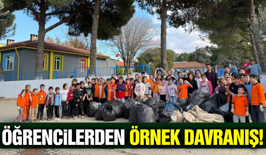 Sarıgöllü öğrencilerden topluma örnek çevre hareketi