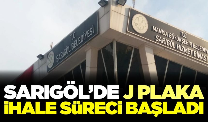 Sarıgöl Belediyesi duyurdu! İhale süreci başladı