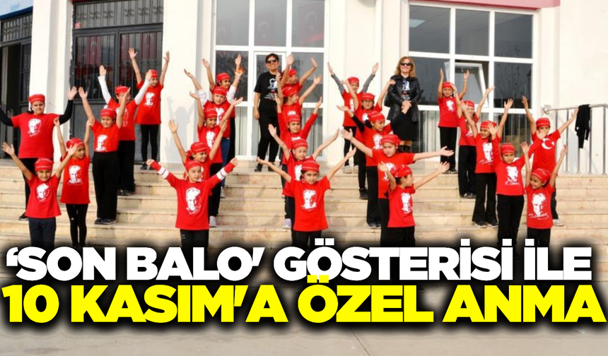 Minik öğrencilerden unutulmaz 10 Kasım gösterisi