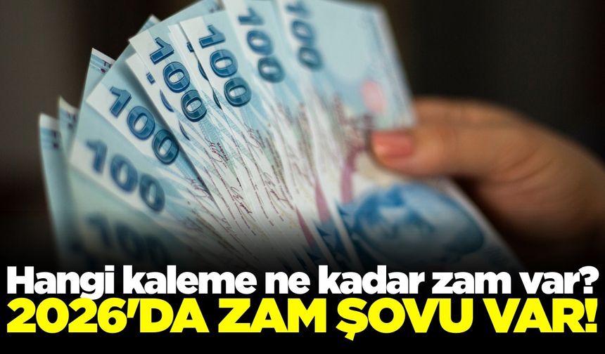 2026 yılı zamları ile birlikte geliyor! Neye ne kadar zam gelecek?