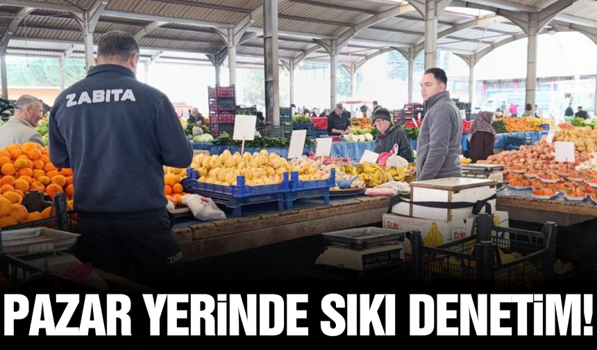 Gölmarmara'da pazar yerinde kapsamlı denetim!