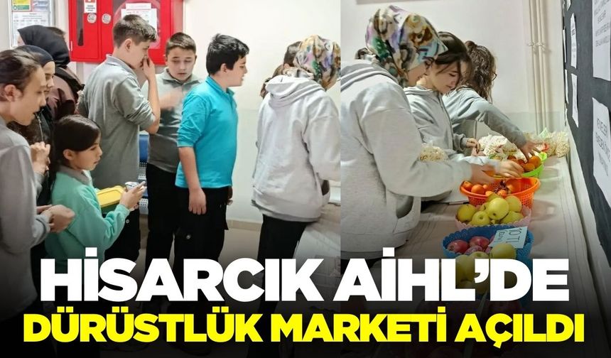 Hisarcık'da dürüstlük marketi açıldı!