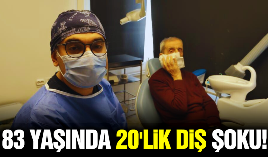 Manisa’da 83 yaşında çıkan 20’lik diş, doktoru şaşırttı!