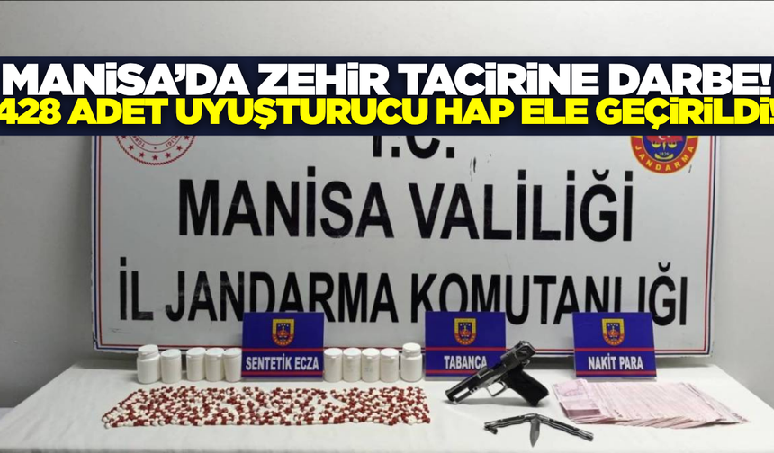 Manisa’da uyuşturucu operasyonu: 428 sentetik ecza ele geçirildi