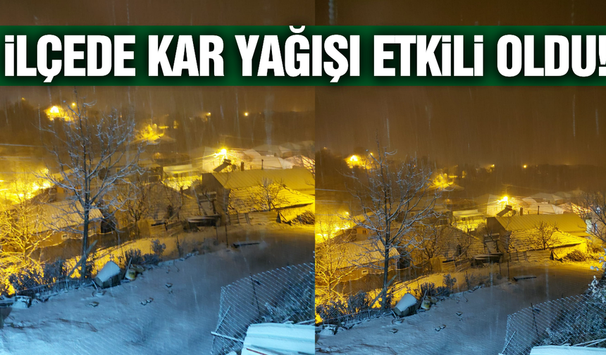 Manisa'nın ilçesinde kar yağışı başladı!