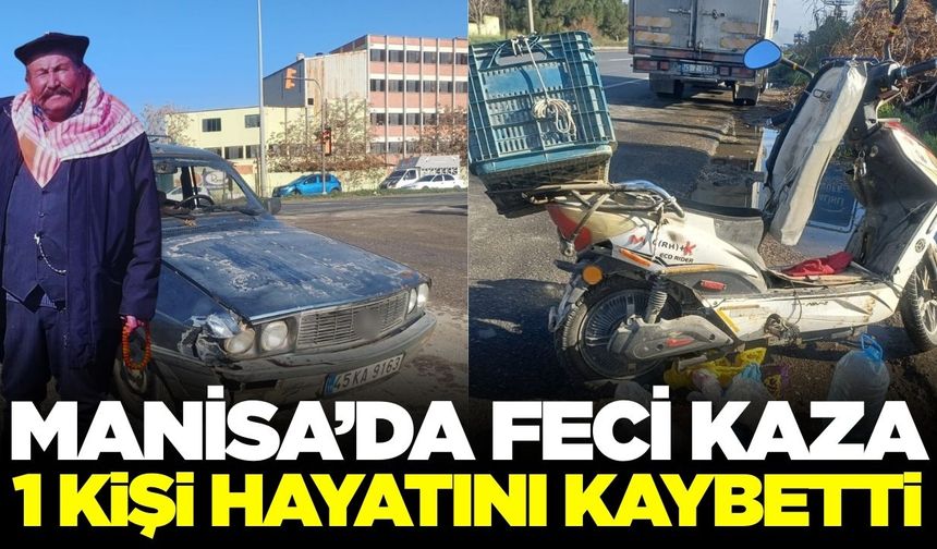 Salihli'de otomobil ile elektrikli bisiklet çarpıştı: 1 ölü
