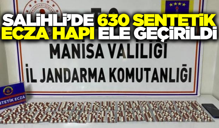 Salihli'de Jandarmadan Operasyon! 630 Adet Sentetik Ecza Ele Geçirildi