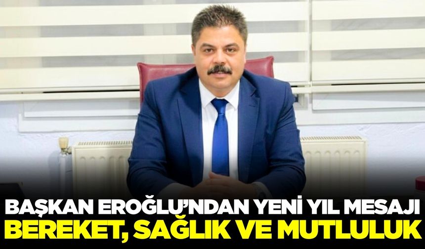 Sarıgöl Esnaf ve Sanatkarlar Odası Başkanı Eroğlu'ndan yeni yıl mesajı