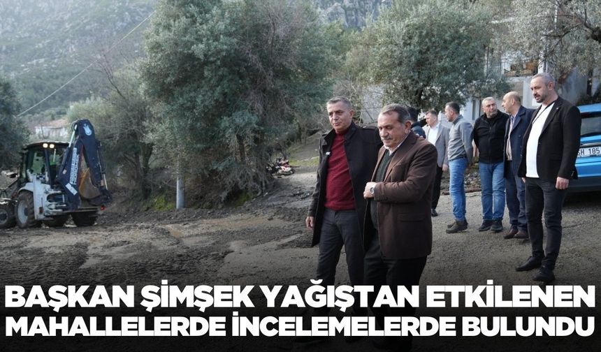 Başkan Şimşek, yağıştan etkilenen bölgeleri ziyaret etti